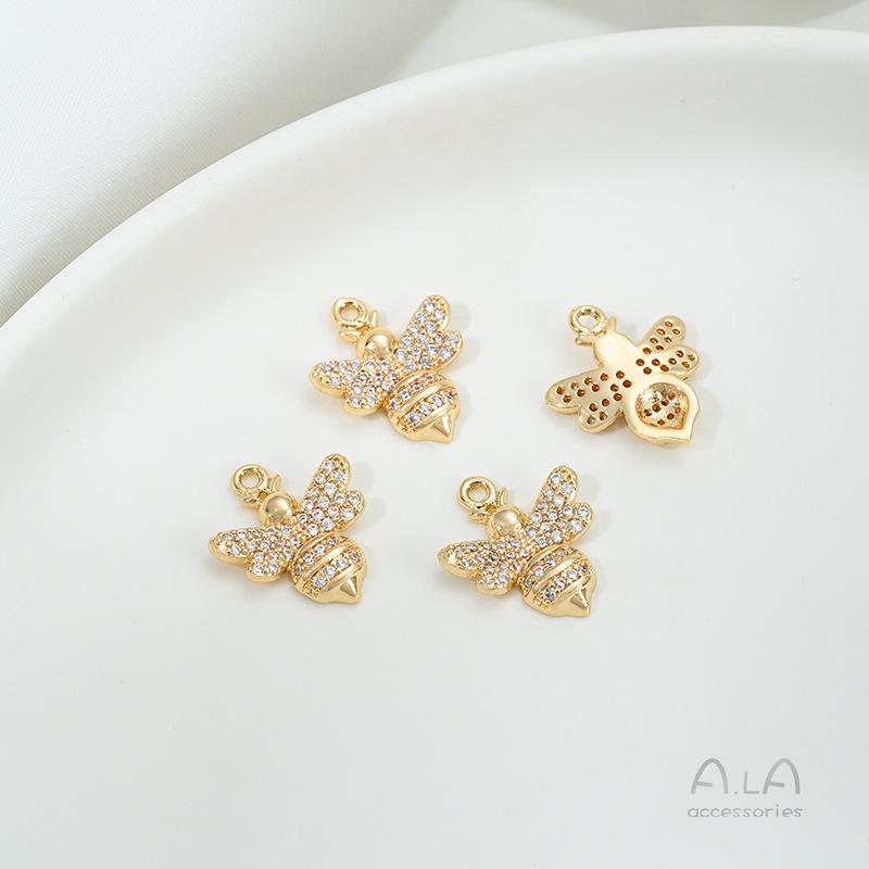 

Шарм-підвіска з 14-каратного золота, заповненого, із зображенням тварини в стилі мультфільму та цирконієм