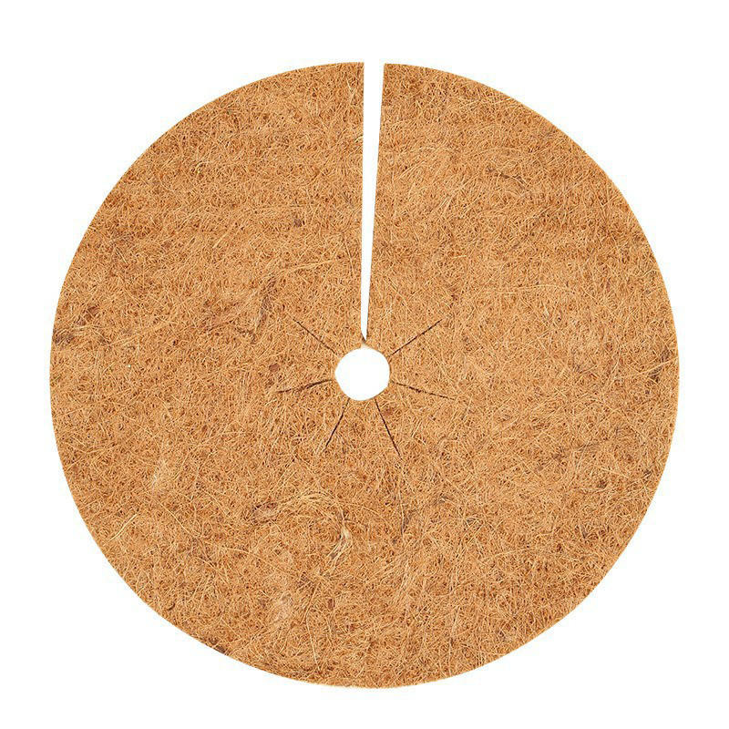 3PCS Coconut Fiber Mulch Ring Tree Plant Protector Mats Disc Plant Covers for Indoor Outdoor Plants Landscaping