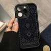 Wspaniałe Czarne Etui z Etnicznym Wzorem TPU na Telefon iPhone 17 Pro Max Etui iPhone Air 17E 16 15 14 13 12 11 XS X XR 7 8 Plus Pokrowiec