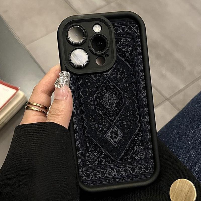 

Gorgeous Black Ethnic Pattern TPU Phone Case For iPhone 17 Pro Max Cases iPhone Air 17E 16 15 14 13 12 11 XS X XR 7 8 Plus Cover iPhone SE (2022)