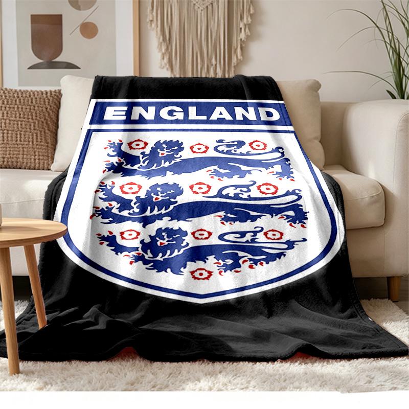 England FA Crest Soft and Comfortable Flannel Suitable for Sofas Living Rooms Outdoor Camping Travel and Also Makes a Great Anniversary Gif