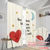 2pcs 2D flat printing Drapes How Wonderful Life You Polyester Fabric Without Electricity Festive Holiday Perfect for Indoor