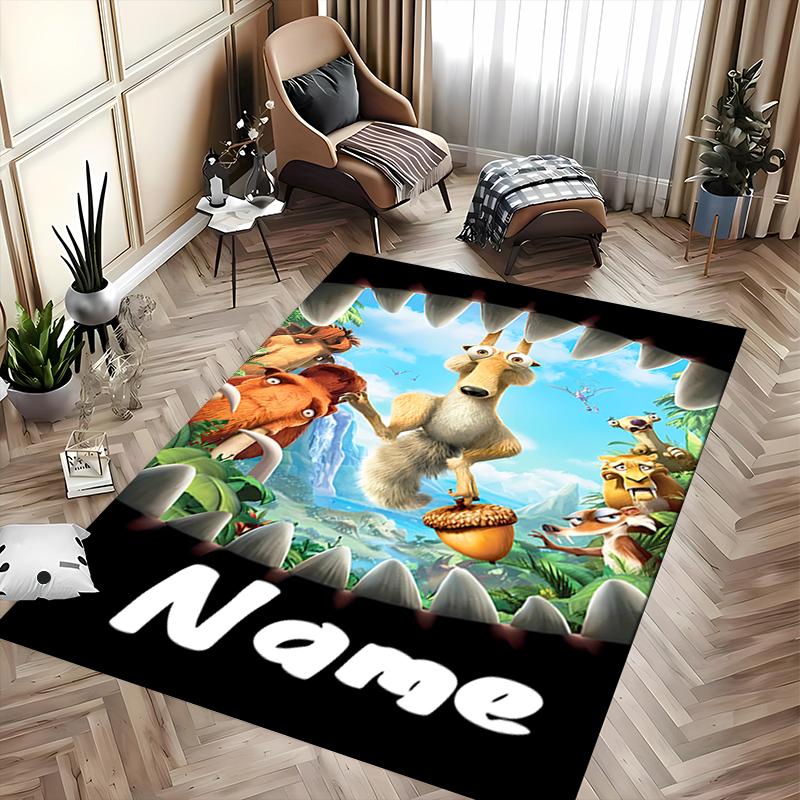 Custom Personalization Ice Age Dawn of the Dinosaurs Area Rug - Perfect For Kitchen, Bathroom,Laundry Room Decor Large Size Available,Gift All Seasons