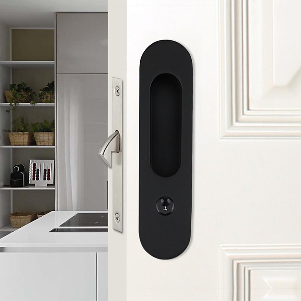 YOUTHUA Sliding Barn Door Locks Invisible Door Handle for Wooden Sliding Pocket Door Latch Furniture Hardware 17cm Door Locks