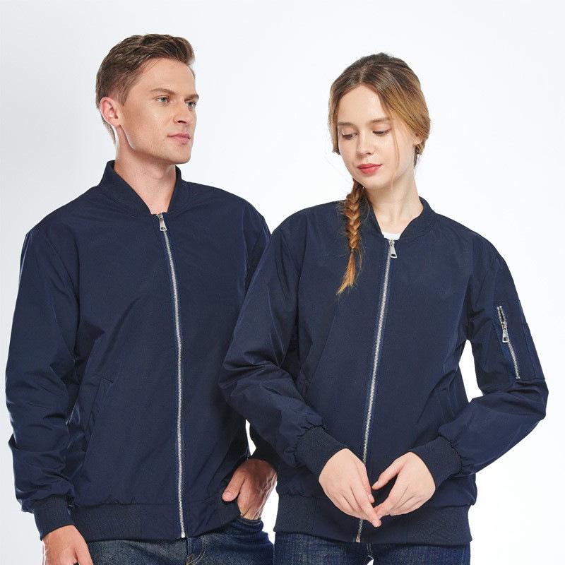 Autumn Stand-Up Collar Windbreaker: Custom Baseball Uniform with Embroidered Logo