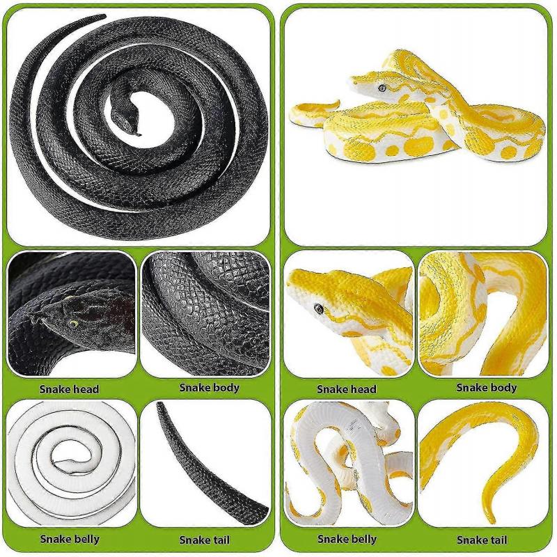 Rubber Snake Realistic Fake Snakes Toy Large Pythons Realistic Fake Snakes Fake Snake