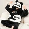 Herbst Winter Homewear Coral Fleece Herren Pyjamas Dickes Fell Flanell Cartoon Männliche Loungewear Sets Plus-Size Loungewear Anzug Pyjamas