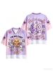 Cute and Fun Hamburgers3DPrint Quick-dry Breathable Sports Men Women Vneck Loose Tshirt Fashionable Street Y2K Parental Clothing