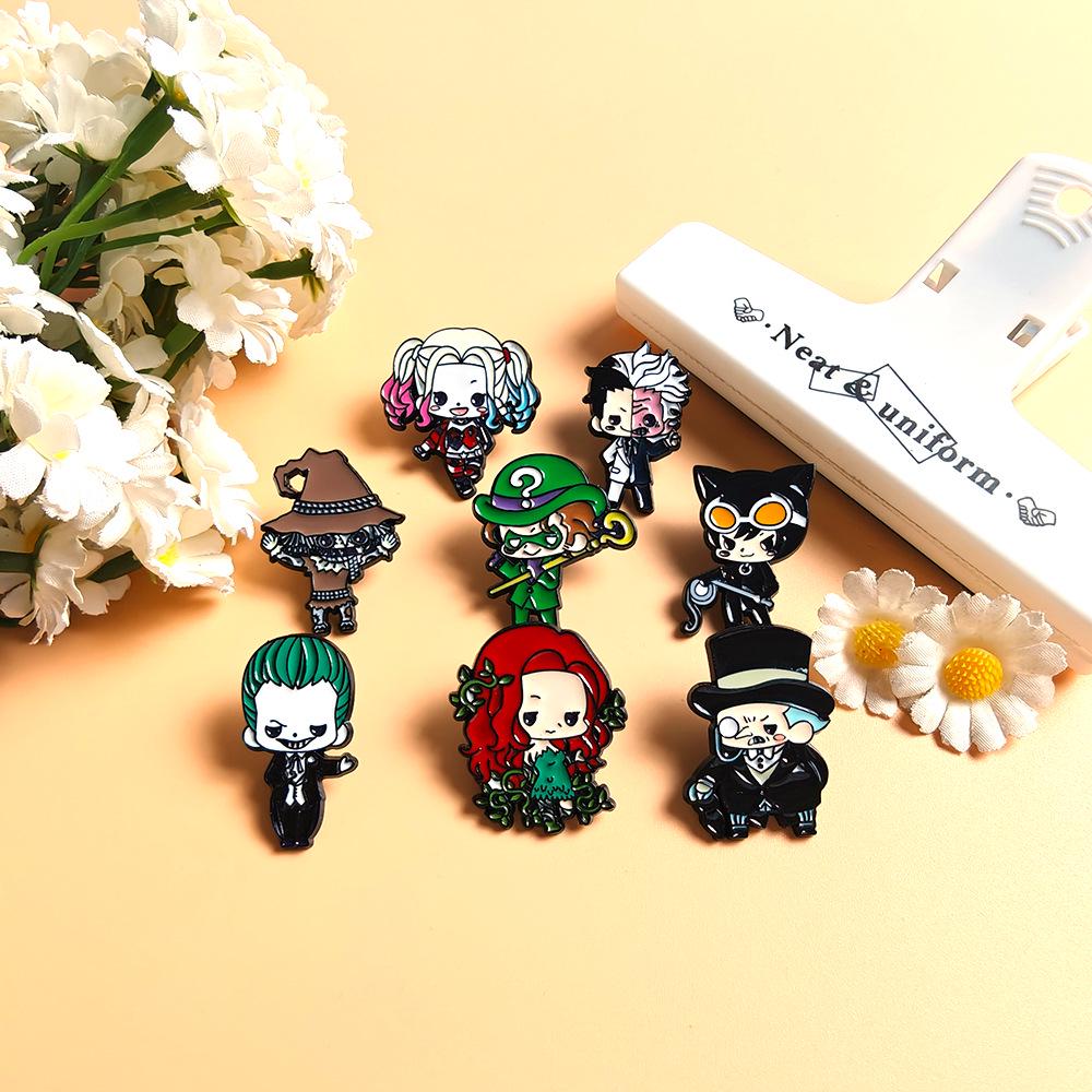 Personalized Harley Quinn Clown Girl Cartoon Alloy Brooch Pin