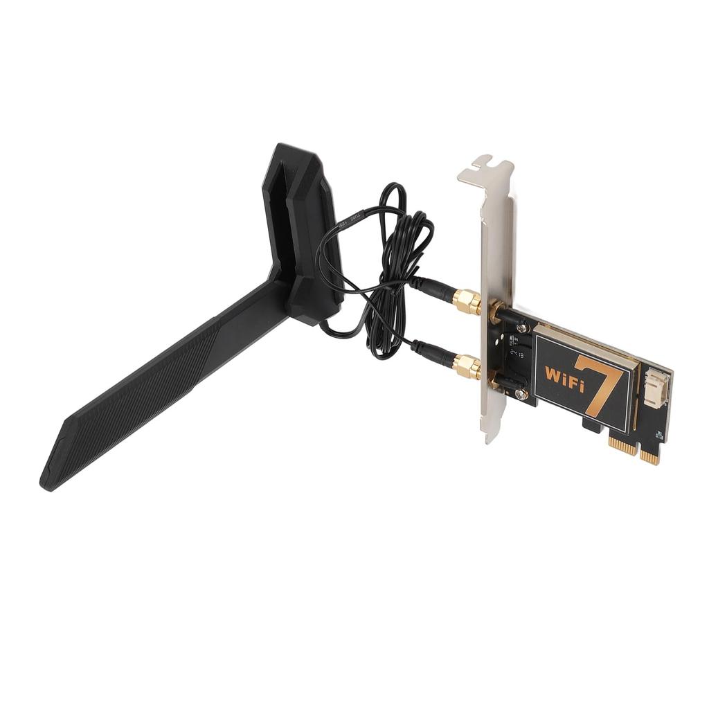 Scheda WiFi PCIe WiFi 7 AX3000, Scheda di Rete Bluetooth 5.4 BE200NGW 8774Mbps, Adattatore Wireless Tri-Band con Antenna Estensibile Pieghevole 12DB