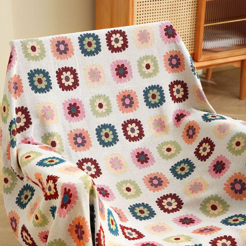 Rustic Jacquard Tablecloth, Small Round Balcony Tablecloth, Living Room Hand-Crochet-Style Dining Tablecloth, Coffee Table and Nightstand Covers