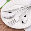 4pcs Hammer Pattern Handle Dinnerware Set Western Stainless Steel Tableware Set Reusable Knife Fork Spoon Dining Table Utensils