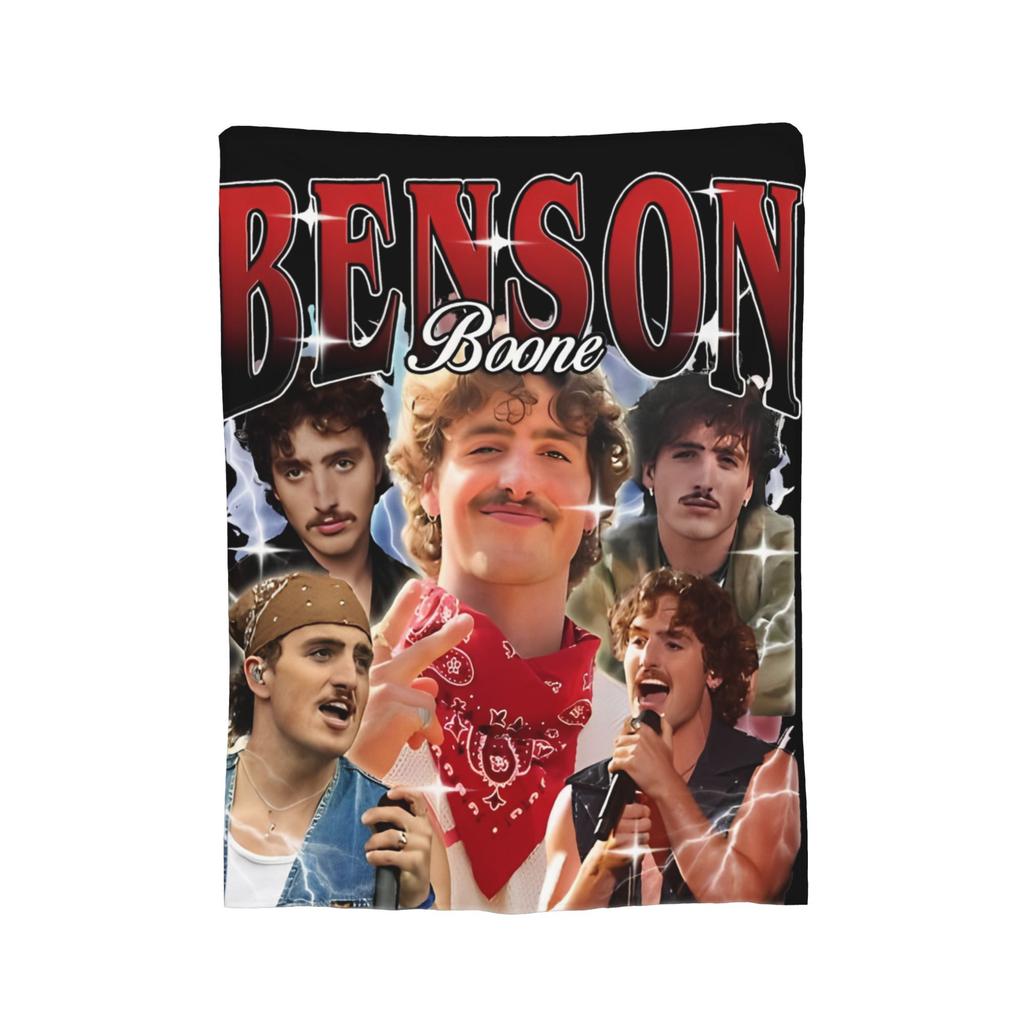 Benson Boone Vintage Style Blankets  Plush Funny Warm Throw Blankets for Bed Sofa Autumn/Winter