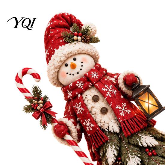 Christmas Witch Collectibles Santa Claus/Snowman/Witch Figurine with Tree Skirt Design, Table Centerpiece Decorative Figurines for Mantel Christmas,