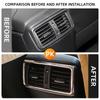 Silver Car Rear AC Vent Decoration Trim Sticker for Nissan Xtrail X-trail T32 Rogue 2014-2020 ABS Air Condition Outlet Cover Acc