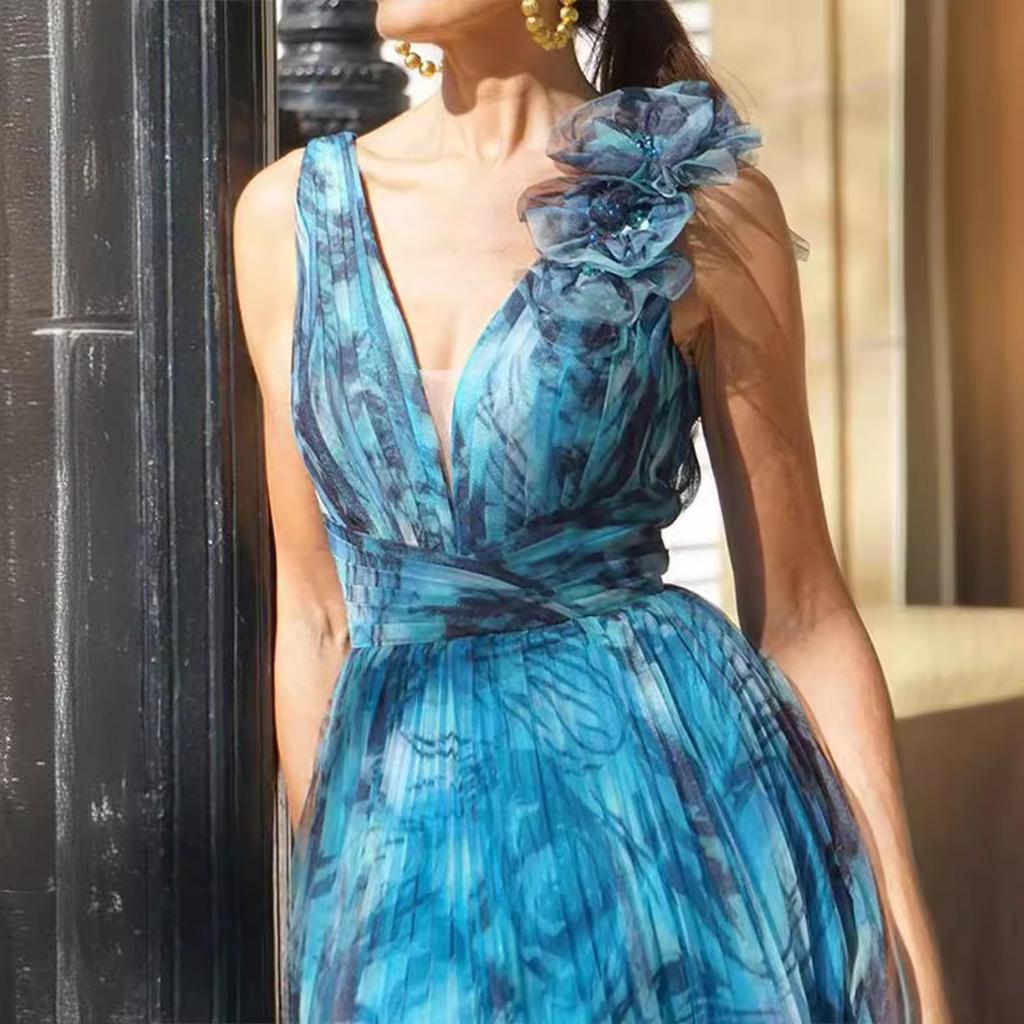Summer Bohemian Vacation Wind Flower Lorita Dress Printed Dress