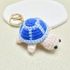 Handmade Crochet Turtle Keychain Pendant - Cartoon Sea Turtle Bag Charm Gift Decoration.