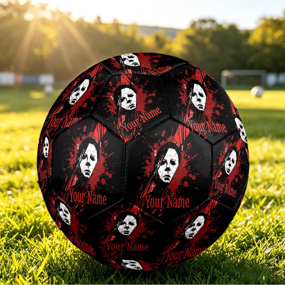 Size 5 FootballHalloween Michael Myers Durable PU Soccer Ball for Sports Training Outdoor Competition