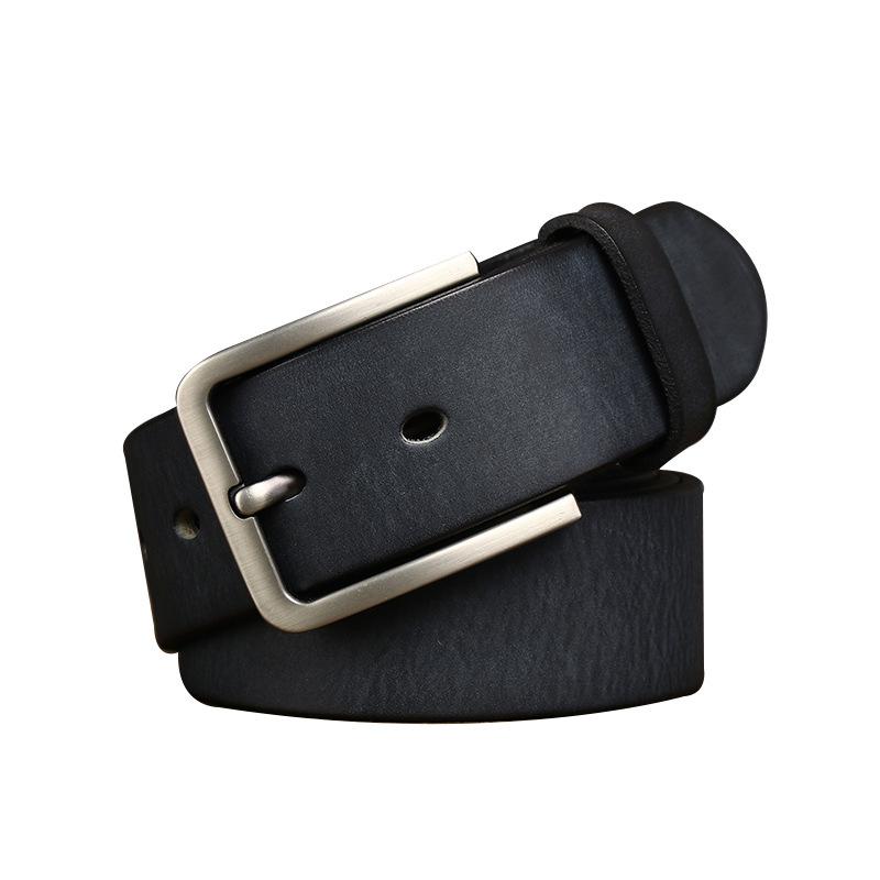Belt Men's Korean-Style Simple Fashion All-Match Washed-out Vintage Genuine Cattlehide Leather Surface Belt