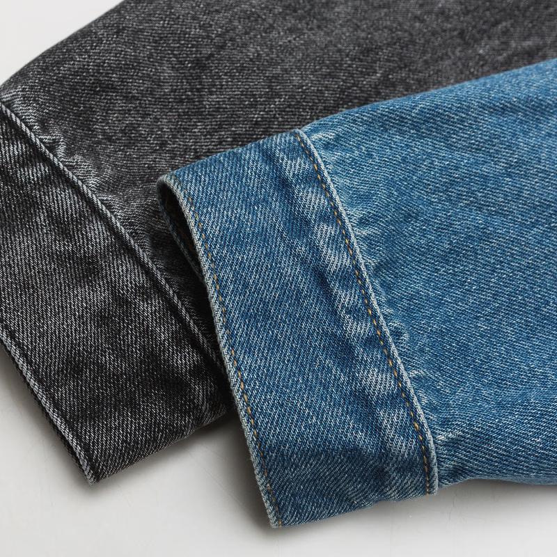 GUANGAN AEPE Men's Retro Washed Denim Jacket