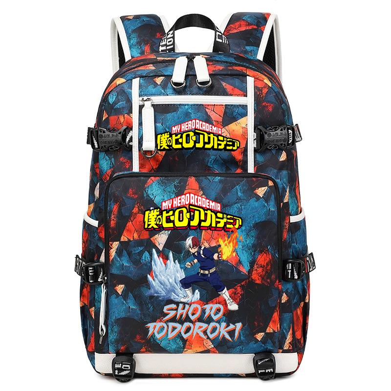 My Hero Academia Printed Rucksack Large Capacity School Bag Outdoor Book Backpack for Boys Girls Teens