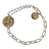 Meier New Arrival Bracelet Niche Stylesense of Designfrench Gold Coin Metal Bracelet Stylish Head Bracelet