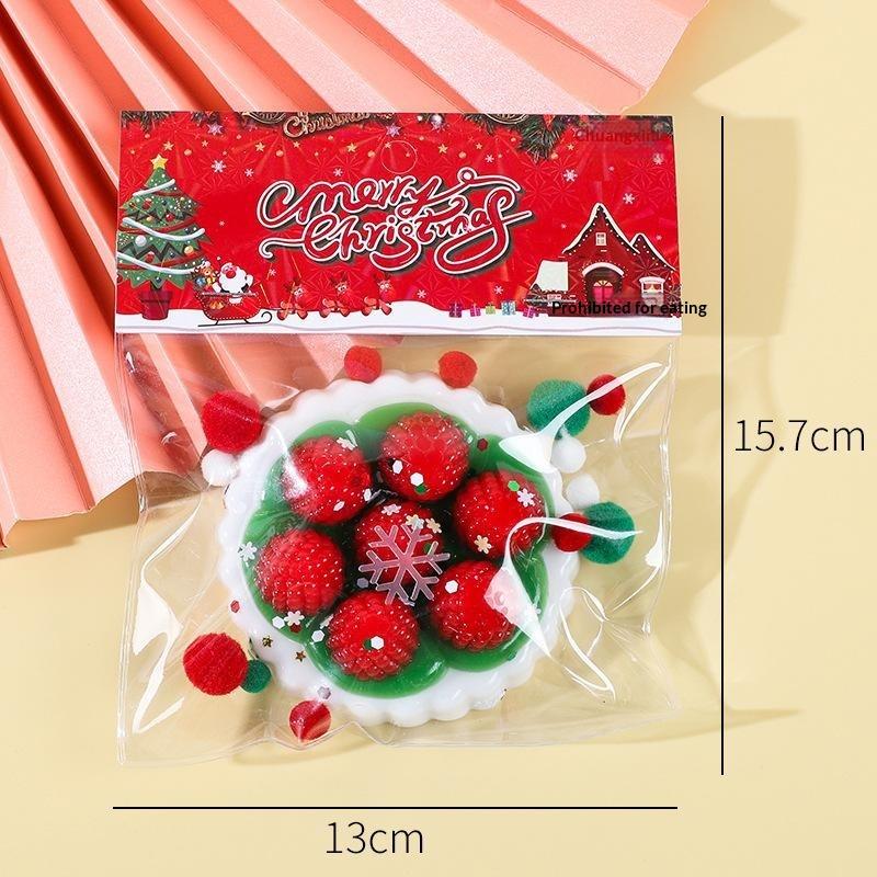Christmas Cat Paw Egg Tart Squeeze Fidget Toy Cute Slow Rebound Stress Relief Toy Pinch Decompression Xmas Gift