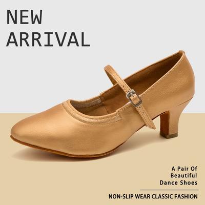 Women's Closed Toe Modern Dance Shoes Ballroom Tango Latin Shoes Heeled 5CM