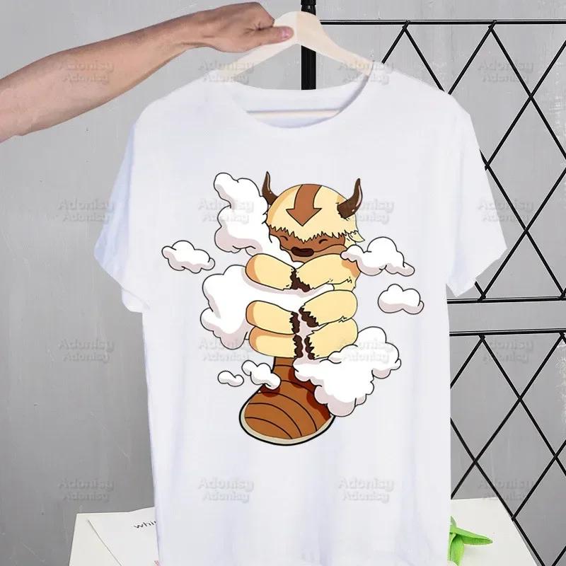 Appa YIP YIP Avatar Kreslené Tričko Pánské Retro Poslední Vládce Vzduchu Vrcholy Trička Harajuku Tričko Streetwear Hip Hop Pánská Trička