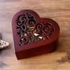 Wind Up Music Box,Heart Shape Retro Wooden Carved Mechanism Musical Box Gift for Lover Girlfriend Wife Husband