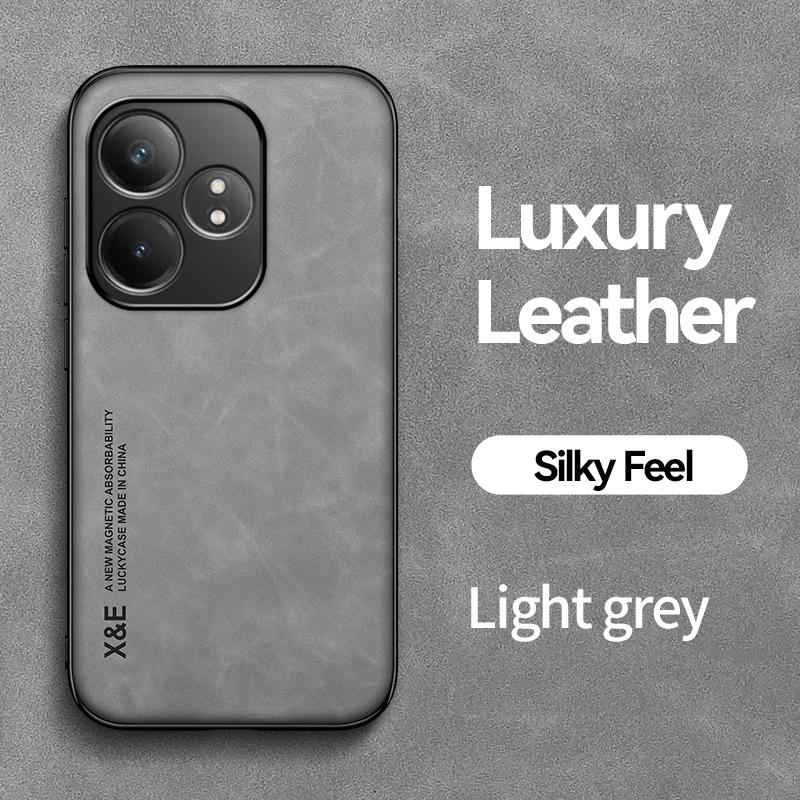 

Для Realme GT 6 Магнітний чохол Матова шкіряна накладка для Realme GT 6T Чохол для камери Протиударні Фундас для Realme GT 6/Realme GT 6T Realme GT 6T