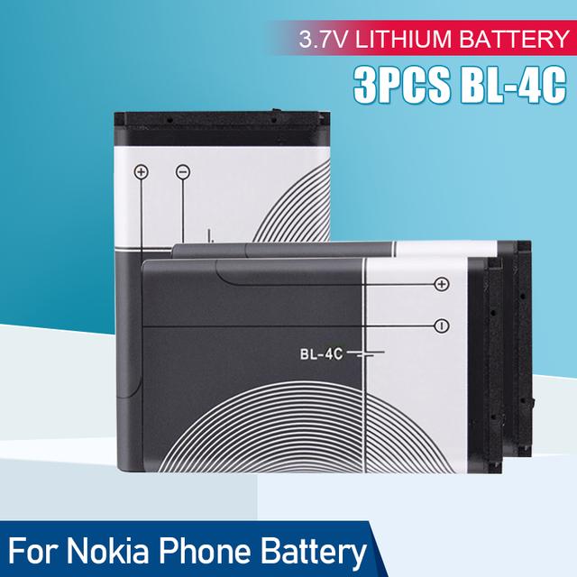 890mAh BL-4C BL 4C BL4C Replacement Battery For Nokia Phone 6100 6101 6103 6136 6125 6170 7200 7705 7270 2650 6300 2228 8208