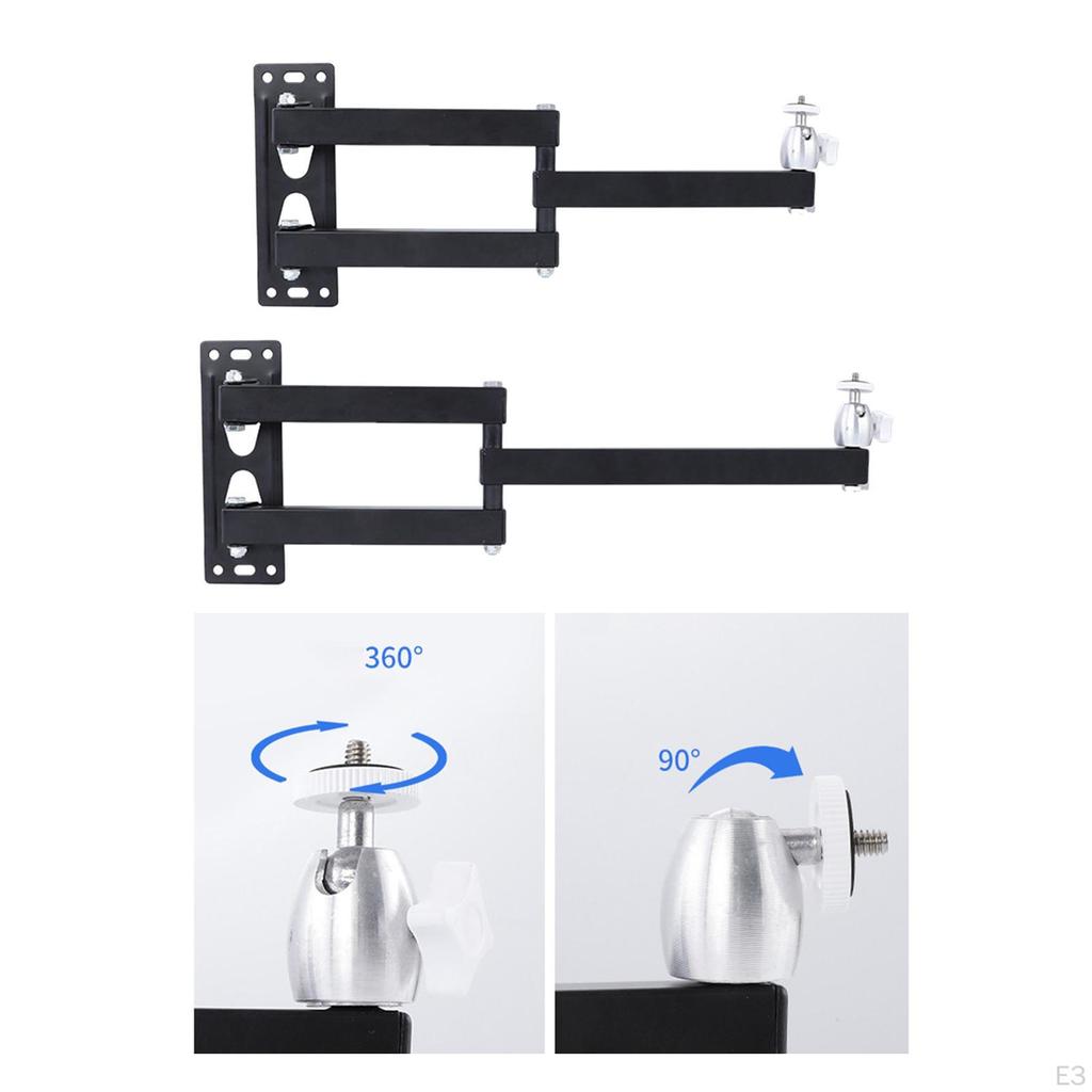 Compact Adjustable Projector Wall Mount Stand 360° Rotation for Home Theater