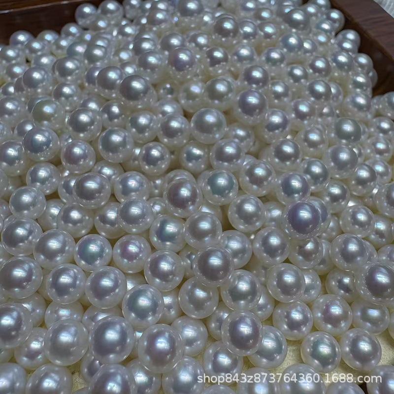 4.5-5mm Round Freshwater Pearls, Almost Flawless Luster, Bright White