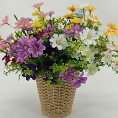 1 Stück Simulierte Blume Kleine Gänseblümchen 28 Köpfe Springende Orchidee Kunstblume Heimdekoration Wohnzimmer Platziert Seidenblume Plastikblume