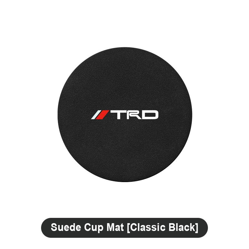 Car Leather Water Coaster Non-Slip Mat Car Bottle Holder Insert Pad for Toyota Corolla TRD GR Yaris Chr Auris RAV4 Land Cruiser Camry Highlander