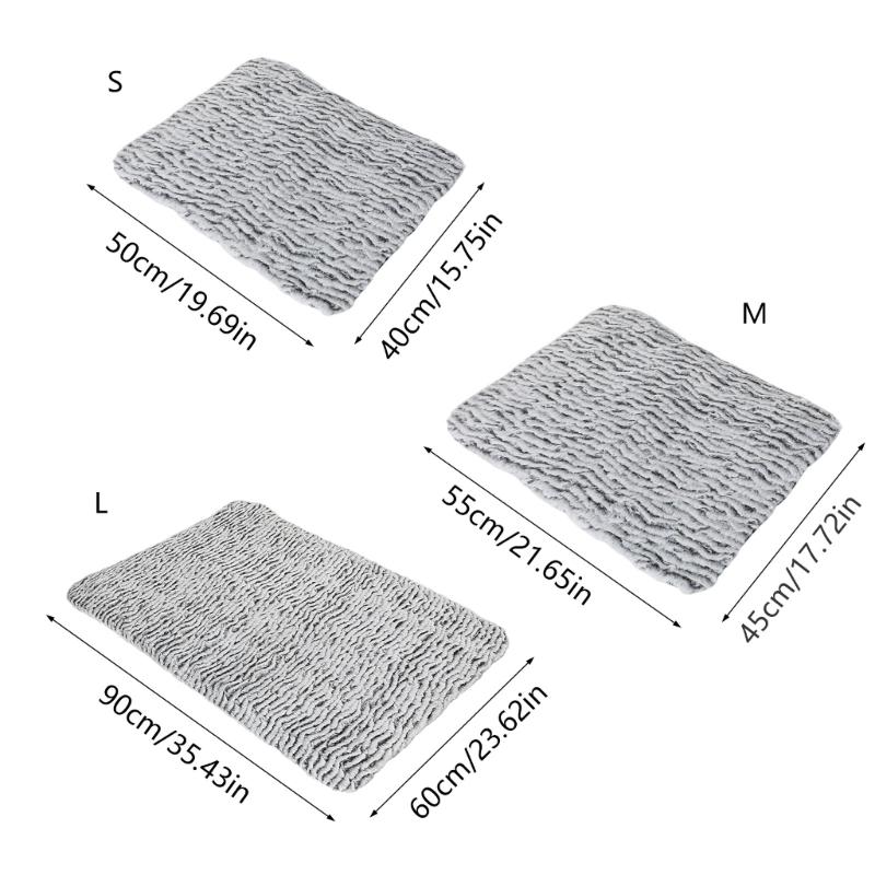 Washable Pet Warming Pad, Reflective Aluminum Film, Soft Textured Fabric and Traction Backing for Indoor Dog Lounging