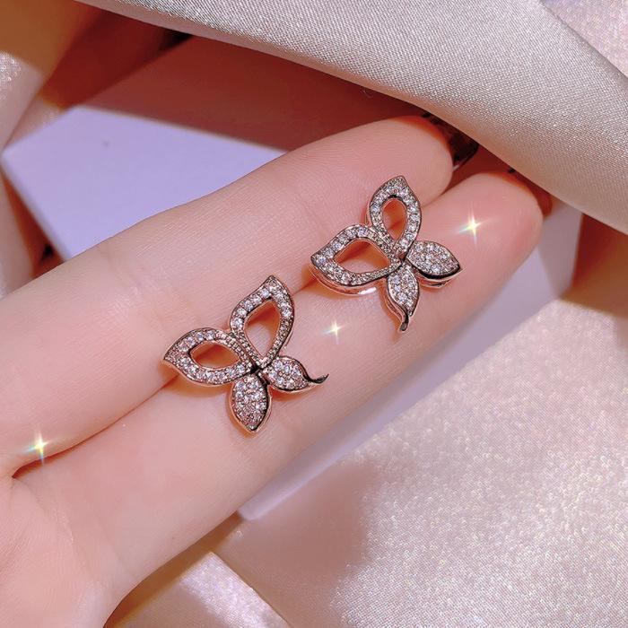 European and N Fashion Butterfly Pendant Ring Bracelet Butterfly Set New Spring Butterfly Dance