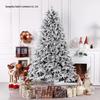210cm Flocked Snowflake Christmas Tree - Festive Snowfall Scene Decor