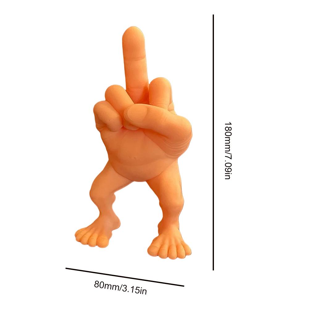Middle Finger Figure With Legs Middle Finger Cute Duck Figurine Sculpture Middle Finger Home Desktop Ornament Garden Decoration