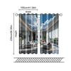 2 Pcs   Filtering Curtains (excluding Rods   Non-movable   Without Batteries) Broken Wall Sky for Use In Bedrooms and Living Rooms