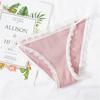 Women's  Mid Waist Cotton Lace Briefs Women Sexy Seamless Bikini Panties Underwear