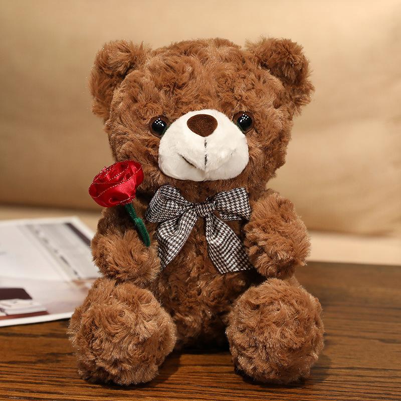Niedlicher Rosenbär Teddybär Puppe Plüschtier Liebe Umarmung Bär Puppe Geburtstagsgeschenk