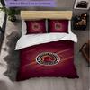 Set Biancheria da Letto in Microfibra con Fantasia Brisbane Broncos 3 Pezzi Decorazione Copripiumino per Camera da Letto Uso Domestico