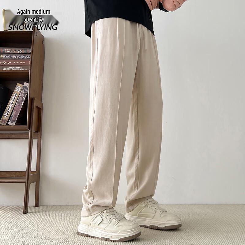 Men's Casual Lyocell Blend Straight-Leg Pants