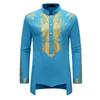 Men's Shirt - Autumn/Winter Casual Stand Collar, Hot Stamping, Medium Long Style (CG9)
