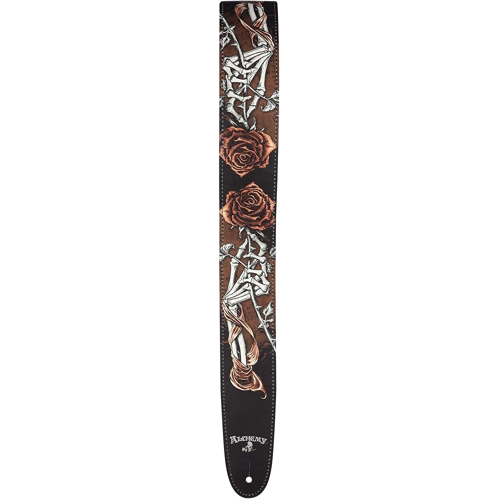 D'Addario Daddario Guitar Strap Alchemy Gothic Leather Strap 25LAL05 Cryptorosa [Domestic Genuine]