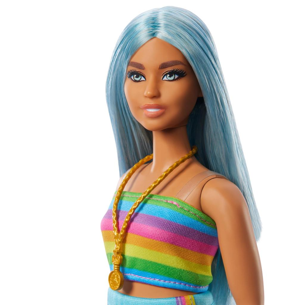 Barbie Fashionista Rainbow Top Dress Up DollHouse Ages 3 and Up Green HRH16