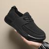 2025 autumn new casual fly-woven men's shoes breathable and versatile running shoes dad walking soft-soled driving shoes foreign trade