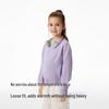 YEEHOO Girls' Solid Color Round Neck Sweatshirt